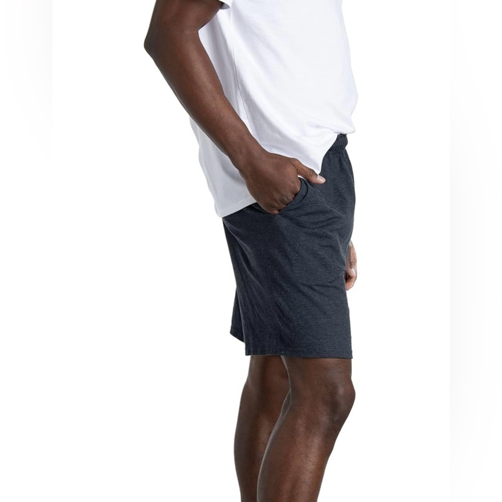 Fruit of the loom- ever soft Men's Charcoal Gray Shorts - 2 Pack medium NEW - Picture 6 of 6